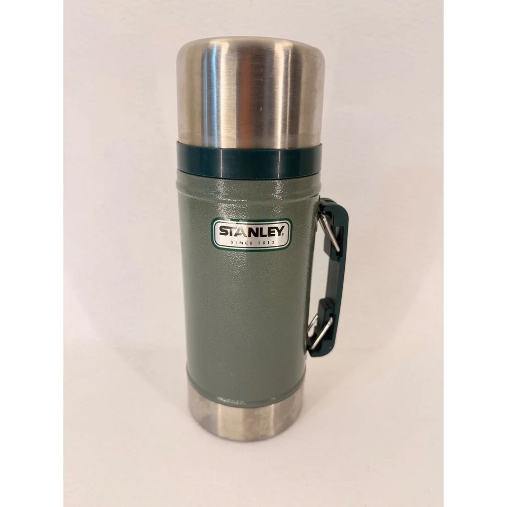 Stanley Classic Legendary Vacuum Food Jar 24oz Hammertone Green Thermos 0.7L - Picture 1 of 11